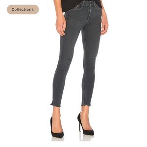 Rag & Bone 10 Inch Capri in Black Flamingo